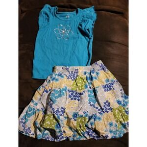 Gymboree sea splash outfit size 3 top skirt